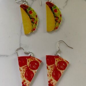 Pizza and Taco Earrings